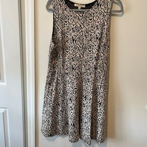 White and black cocktail dress